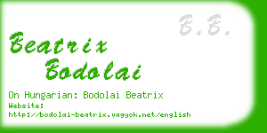 beatrix bodolai business card